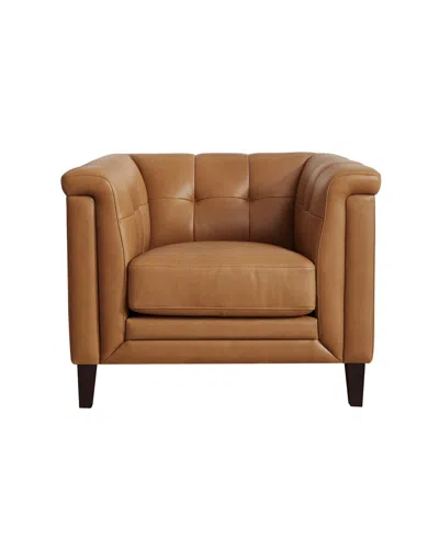 Hydeline Arvo 38" Top Grain Leather Chair In Brown