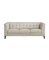 Hydeline Arvo 84" Top Grain Leather Sofa In Vanilla White