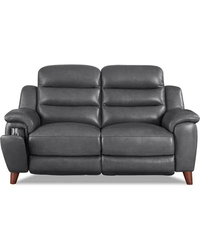 Hydeline Dream Power Headrest Zero Gravity 68" Reclining Loveseat In Steel Gray