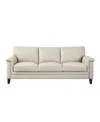 Hydeline Westcott 84" Top Grain Leather Sofa In Vanilla White