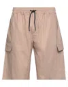 Hydra Clothing Man Shorts & Bermuda Shorts Light Brown Size S Cotton In Beige