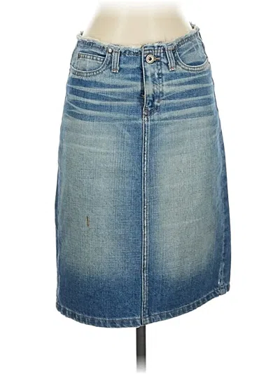 Pre-owned Hydraulic Denim Skirt In Blue
