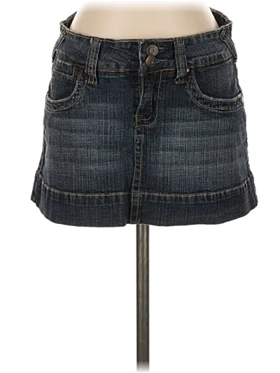Pre-owned Hydraulic Denim Skirt In Blue