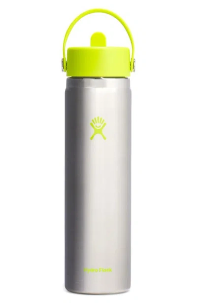 Hydro Flask 24-ounce Wide Mouth Water Bottle With Straw Lid In Lime