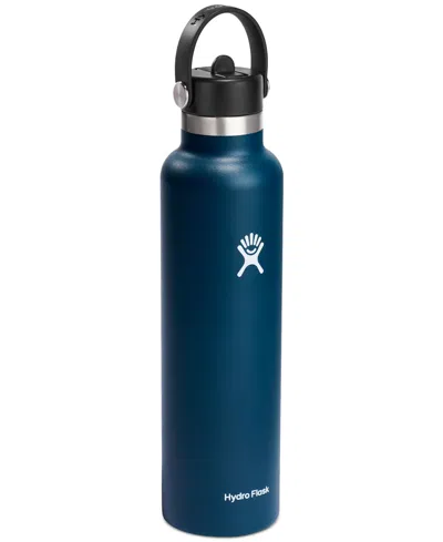 Hydro Flask 24 oz Standard Mouth With Flex Straw Cap In Indigo
