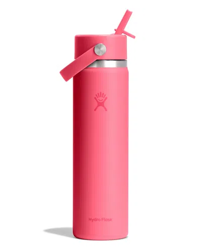 Hydro Flask 24 oz Wide Mouth With Flex Straw Cap In Pink