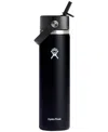 Hydro Flask 24 oz Wide Mouth With Flex Straw Cap In Black