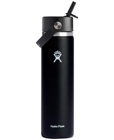 Hydro Flask 24 oz Wide Mouth With Flex Straw Cap In Black