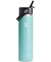 Hydro Flask 24-ounce Wide Mouth Water Bottle With Straw Lid In Dew
