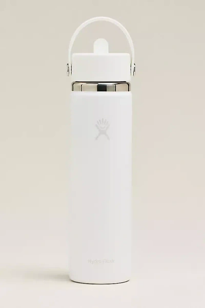 Hydro Flask 24 Oz. Wide Mouth With Flex Straw Cap Water Bottle In White
