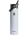 Hydro Flask 24 oz Wide Mouth With Flex Straw Cap In White