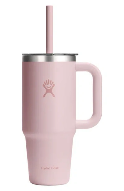 Hydro Flask 24-ounce Clear Lid Travel Tumbler In Pink