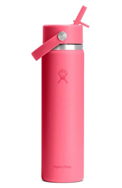 Hydro Flask 24-ounce Wide Mouth Flex Straw Cap Water Bottle In Pink