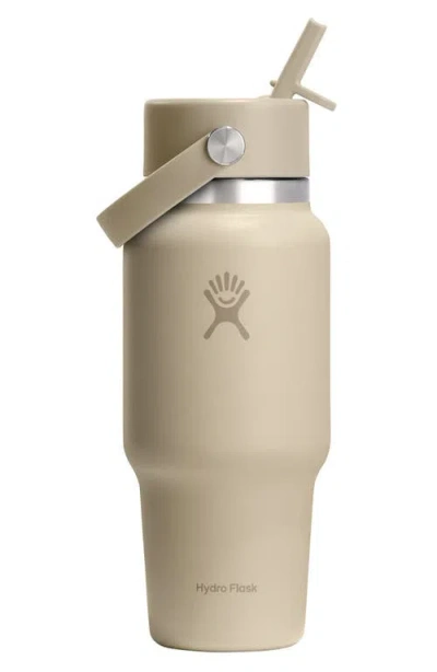 Hydro Flask 24-ounce Wide Mouth Travel Bottle With Flex Straw Cap In Neutral