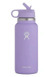 Hydro Flask 32-ounce Wide Mouth Bottle With Straw Lid In Thistle