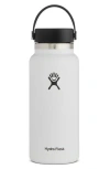 Hydro Flask 32-ounce Wide Mouth Cap Bottle In White 2.0