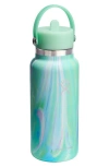 Hydro Flask 32-ounce Wide Mouth Flex Straw Cap Water Bottle In Green