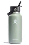 Hydro Flask 32 oz Wide Mouth With Flex Straw Cap In Agave