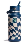 Hydro Flask 32-ounce Wide Mouth Flex Straw Cap Water Bottle In Blue
