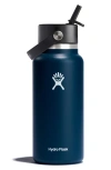 Hydro Flask 32 oz Wide Mouth With Flex Straw Cap In Indigo