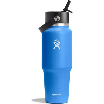 Hydro Flask 32-ounce Wide Mouth Travel Water Bottle With Flex Straw Cap In Cascade