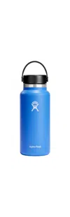 Hydro Flask 32 oz Vacuum Insulated Stainless Steel Water Bottle Flask - Flex Cap With Strap - Wide Mouth In Blue