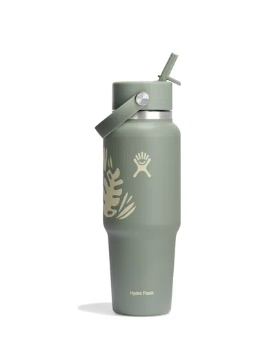 Hydro Flask 32 Oz. Wide Mouth Flex Straw Travel Bottle In Green