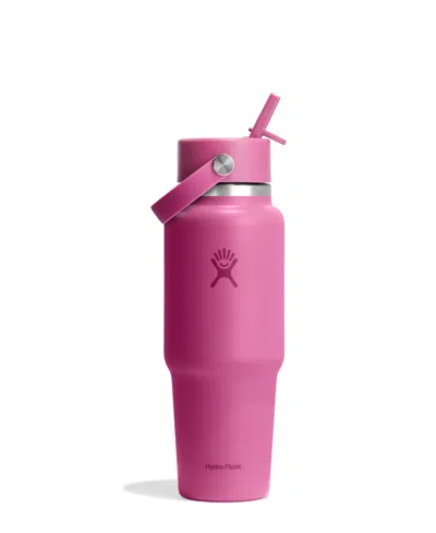 Hydro Flask 32 Oz. Wide Mouth Flex Straw Travel Bottle In Pink