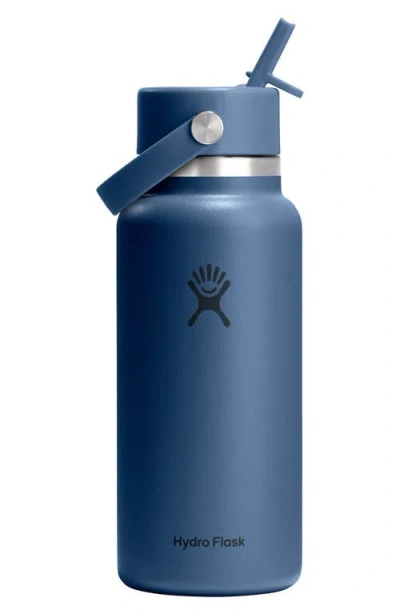 Hydro Flask 32-ounce Wide Mouth Flex Straw Cap Water Bottle In Blue