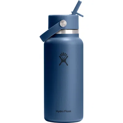 Hydro Flask 32-ounce Wide Mouth Flex Straw Cap Water Bottle In Blue