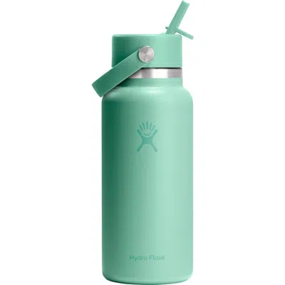 Hydro Flask 32-ounce Wide Mouth Flex Straw Cap Water Bottle In Green