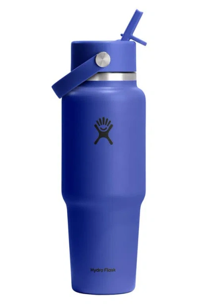 Hydro Flask 32-ounce Wide Mouth Travel Bottle With Flex Straw Cap In Blue