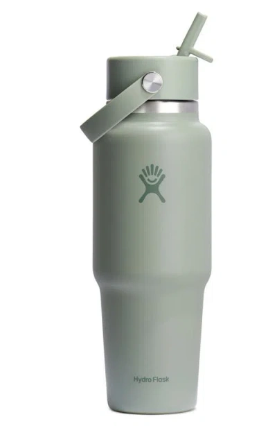 Hydro Flask 32-ounce Wide Mouth Travel Bottle With Flex Straw Cap In Gray