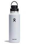 Hydro Flask 40-ounce Wide Mouth Cap Water Bottle In White
