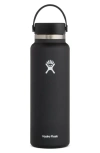 Hydro Flask 40-ounce Wide Mouth Cap Water Bottle In Black