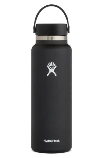 Hydro Flask 40-ounce Wide Mouth Cap Water Bottle In Black