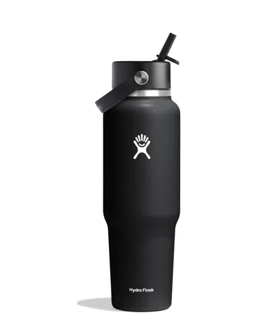 Hydro Flask 40 Oz. Wide Mouth Flex Straw Travel Bottle In Black
