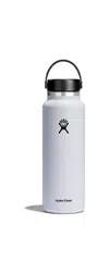 Hydro Flask 40 oz Wide Mouth Water Bottle With Flex Cap In White