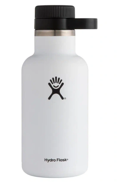Hydro Flask 64-ounce Wide Mouth Growler In White