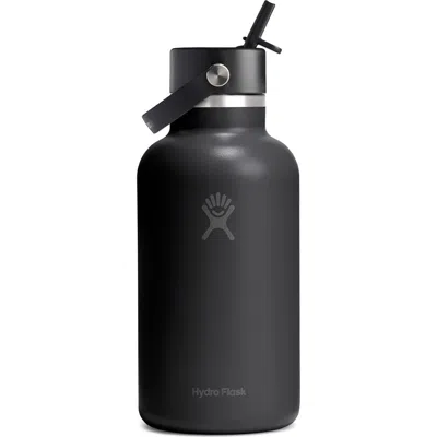 Hydro Flask 64-ounce Wide Mouth With Flex Straw Cap In Black