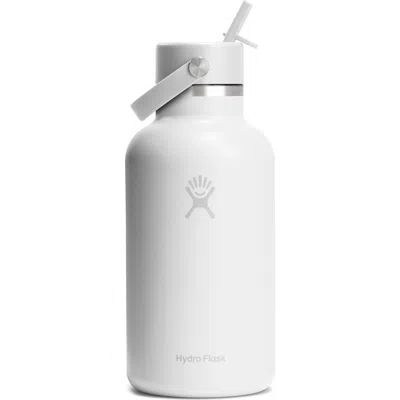 Hydro Flask 64-ounce Wide Mouth With Flex Straw Cap In White