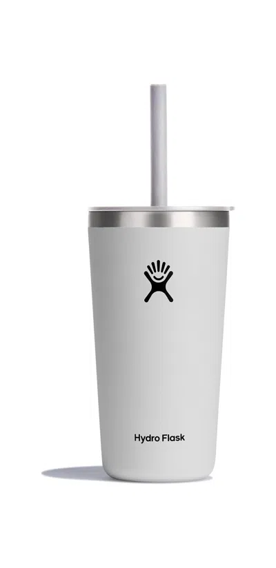 Hydro Flask All Around Tumbler With Lid And Straw - 20 oz In White