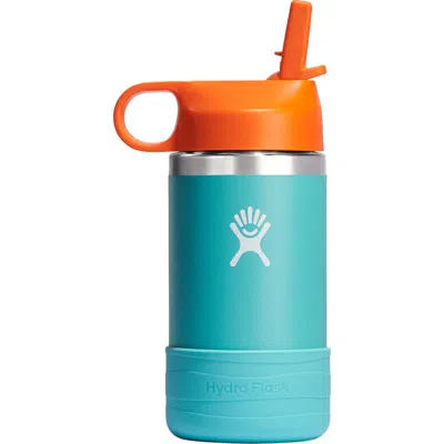 Hydro Flask Kids' 12-ounce Wide Mouth Straw Cap Water Bottle In Seaspray