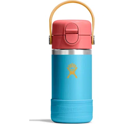 Hydro Flask Kids' 12 Oz. Wide Mouth Covered Straw Water Bottle In Multi