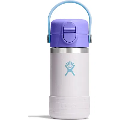 Hydro Flask Kids' 12 Oz. Wide Mouth Covered Straw Water Bottle In Purple