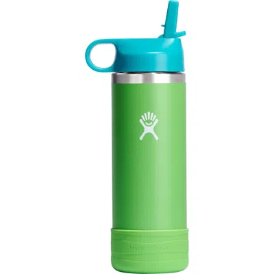 Hydro Flask Kids' 18-ounce Wide Mouth Straw Cap Water Bottle In Grass