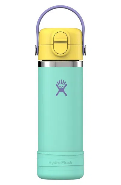 Hydro Flask Kids' 18 Oz. Wide Mouth Covered Straw Lid Water Bottle In Multi