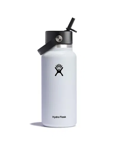 Hydro Flask Solid 32 Oz. Wide Mouth Water Bottle In White