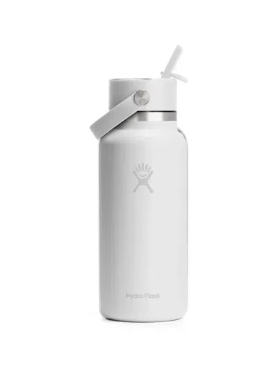 Hydro Flask Wide Flex Straw Cap Water Bottle In White