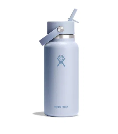 Hydro Flask Wide Mouth Bottle With Flex Straw Cap In Blue